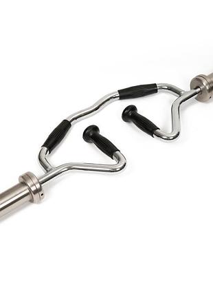 Гриф олімпійський bi-tri-trap york fitness 86см (50мм) з гумовими рукоятками
