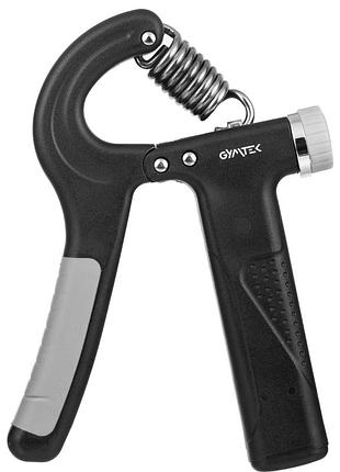 Еспандер регульований gymtek 10-100кг з лічильником чорний