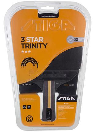 Ракетка для настольного тенниса stiga trinity 3 star fl (1213-3616-01)