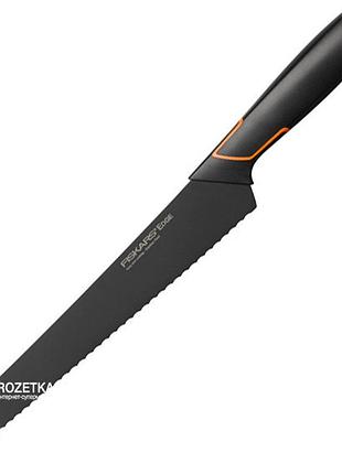 Ніж кухонний fiskars edge для хліба 23 см рукоять чорна abs пластик 1003093