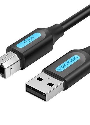 Кабель vention для принтера usb 2.0 a "тато" - b "тато" cable 1m black pvc type coqbf