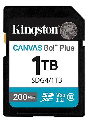 Карта пам'яті sdxc (uhs-1 u3) kingston canvas go! plus 1tb class 10 a2 v30 (r200mb / s, w160mb / s)
