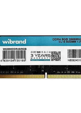 Оперативна пам'ять ddr4 wibrand 8gb 2666mhz cl19 sodimm wi2666оперативна пам'ять ddr4s / 8gb