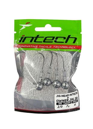 Джиг-головка jig head intech + owner jig 28 №2/0 7.0g (4шт)
