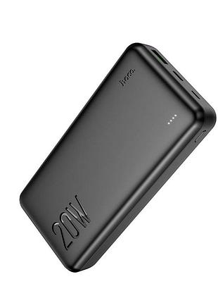 Павербанк 20000 mah hoco j87a tacker pd20w + qc3.0 быстрая зарядка черный power bank повербанк