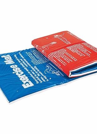 Коврик спортивный toorx padded exercise 181 х 60 х 2,5 см з антиковзною поверхнею blu/rosso (mat-ge)