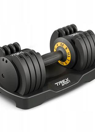 Гантель розбірна регульована trex sport 2-11,5кг чорний