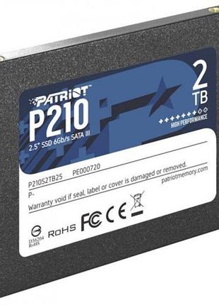 Ssd диск накопитель patriot p210 2tb 2.5" 7mm sataiii 3d qlc p210s2tb25