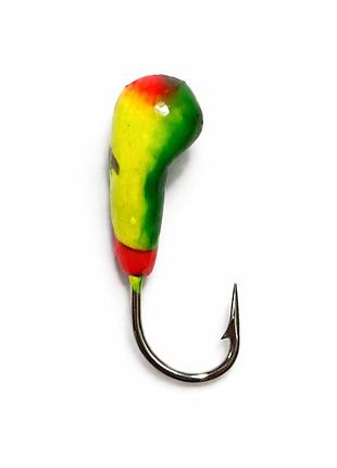 Мормышка intech ice jig клюшка с отверстием ø3.8 1шт #05 арбуз