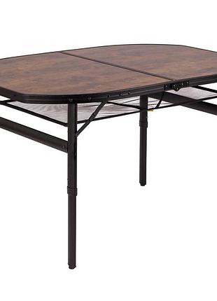 Стол bo-camp melrose oval 120x80 cm black/wood look (1404220)