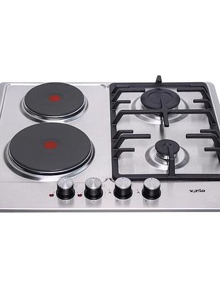 Комбинированная варочная поверхность ventolux hg622 b3 s x (2 газовых + 2 электро)