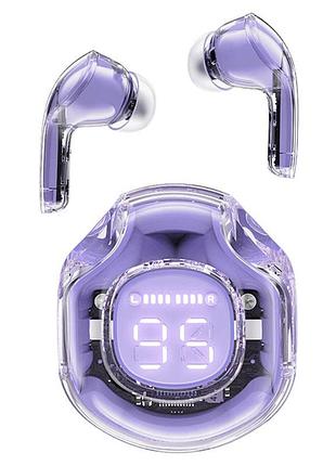 Наушники вкладыши беспроводные acefast t8 crystal color, bluetooth alfalfa purple aft8ap