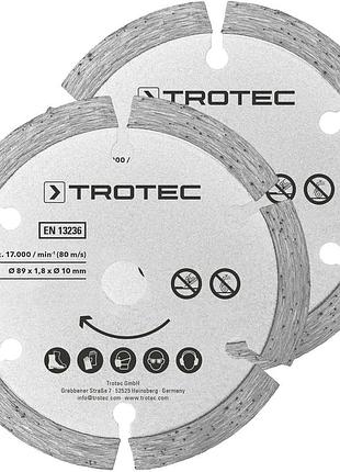 Диск відрізний алмазний trotec 2 diamond 89х10х1,8 (2 шт) (6215001302)