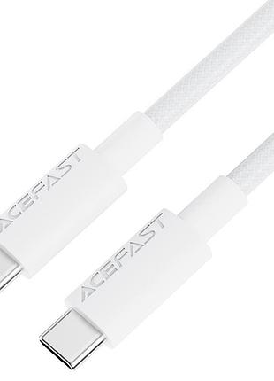 Кабель acefast c18-03 usb-c to usb-c braid charging data cable white