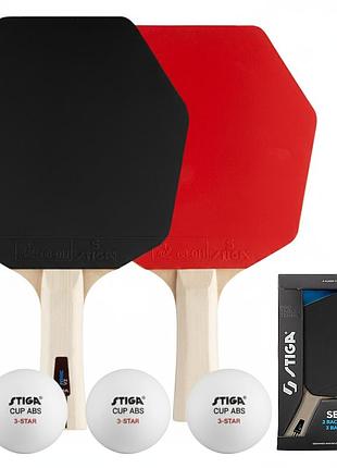 Набір для настільного тенісу stiga sonic v2 cybershape 2 bats 3 balls (1210-1206-35)