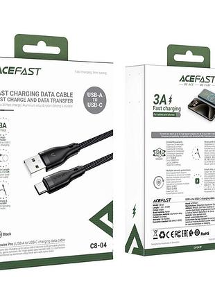 Кабель acefast c8-04 usb-a - usb-c charging data cable black 6974316282693 7