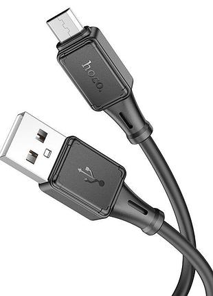 Кабель hoco x101 assistant silicone charging data cable micro black