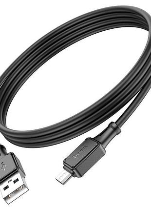 Кабель hoco x101 assistant silicone charging data cable micro black 4