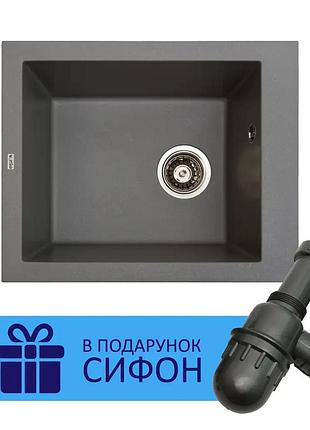 Кухонная мойка amore (gray quartz) 500x410x190