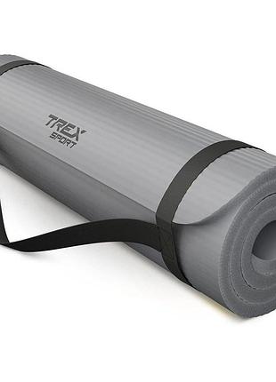 Коврик для йоги trex sport tx-029ngm nbr 2см 190х80 сірий