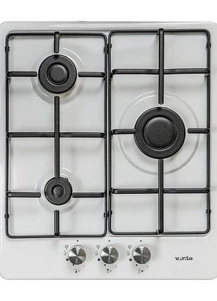 Варильна поверхня газова ventolux hg430-b3 s (3 конфорки, 45 см) білий