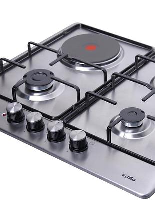 Комбинированная варочная поверхность ventolux hg631 b2 s x (3 газовых + 1 электро)