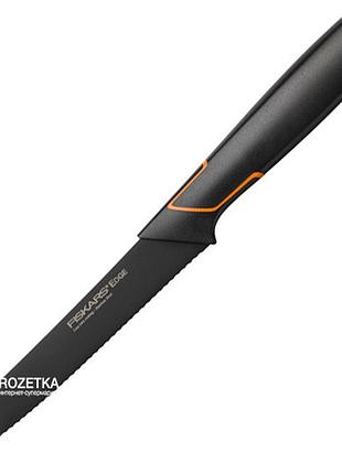 Ніж кухонний fiskars edge для томатів 13 см рукоять чорна abs пластик 1003092