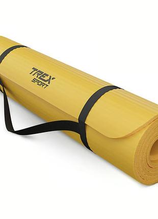 Коврик для йоги trex sport tx-019ngm nbr 1см 190х80 жовтий