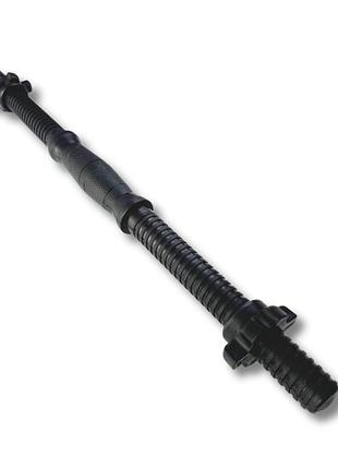 Гриф гантельний trex sport tx 51см (25мм) з пласт. гайками чорний