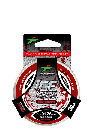 Леска intech khaki ice line red-brown 30m 0.148mm, 1.9kg