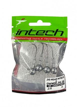 Джиг-головка jig head intech + owner jig 28 №2/0 3.0g (4шт)