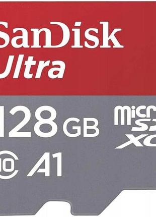 Карта памяти microsdxc sandisk ultra 128gb class 10 a1 imaging packaging sdsquab-128g-gn6ia