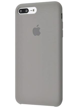 Чохол silicone case для iphone 8 plus pebble сірий