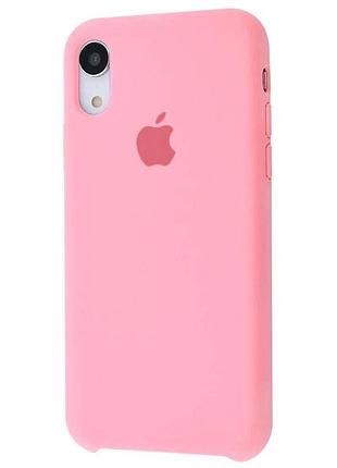 Чехол silicone case для iphone xr pink розовый