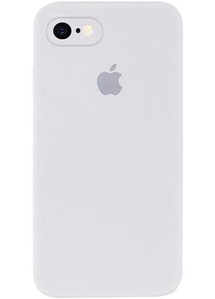 Чехол silicone full case camera square (квадратные) для iphone 8 white (22) белый
