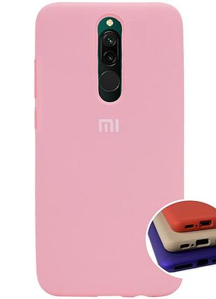 Чехол silicone full case для xiaomi redmi 8 (05) pink розовый