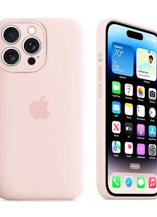 Чехол с защитой камеры kassel silicone camera protective для iphone 14 pro (75) розовый chalk pink