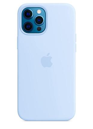 Чехол silicone full case для iphone 14 pro max lilac cream (14) светло голубой