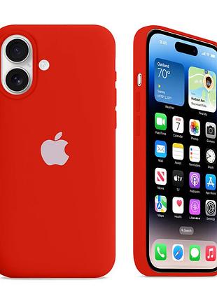 Чохол kassel silicone full case protective для iphone 16 з мікрофіброю червоний wine red