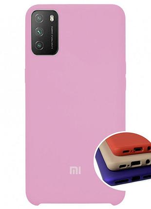 Чехол silicone full case для xiaomi poco m3 (06) light pink розовый