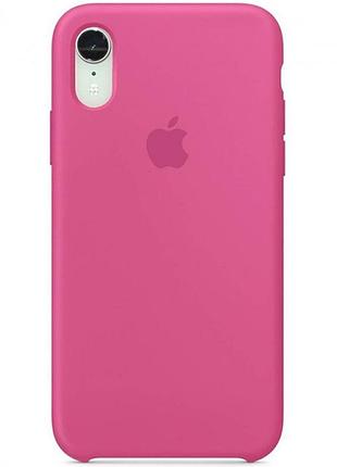 Чехол silicone case для iphone xr dragon fruit малиновый