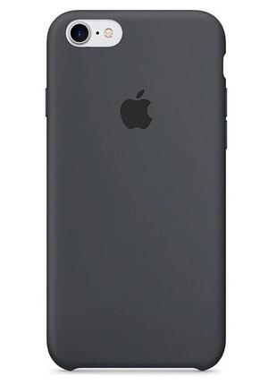 Чехол silicone case для iphone 7 dark grey темно серый