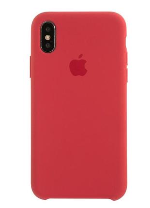 Чохол silicone case для iphone xs max camelia світло-червоний