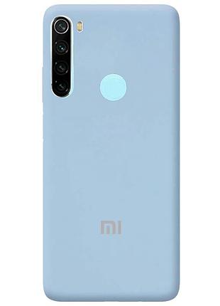 Чехол silicone case premium для xiaomi redmi note 8t lilac cream (11) голубой
