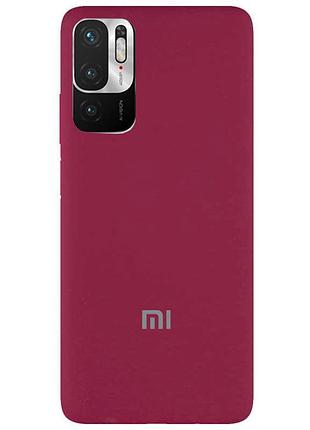 Чехол silicone case premium для xiaomi redmi note10 5g/poco m3pro marsala (23) марсала