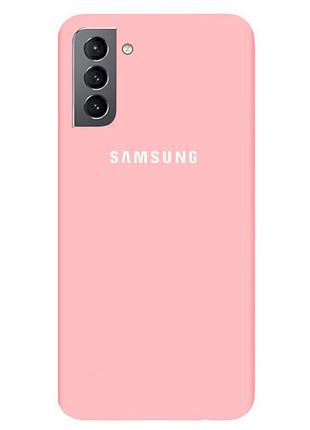 Чехол silicone case для samsung premium s21 pink (04) розовый