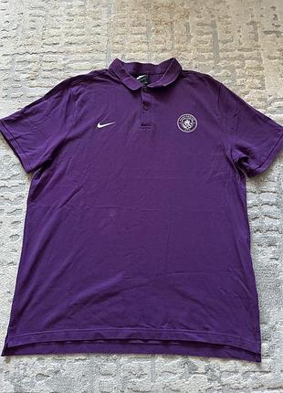 Чоловіча футболка-поло фіолетова nike manchester city