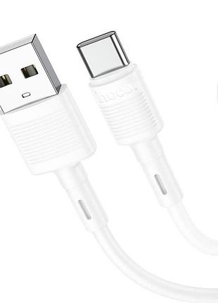 Кабель usb - type-c hoco x83 3a 1m pvc pvc разъемы цвет белый 6931474770912
