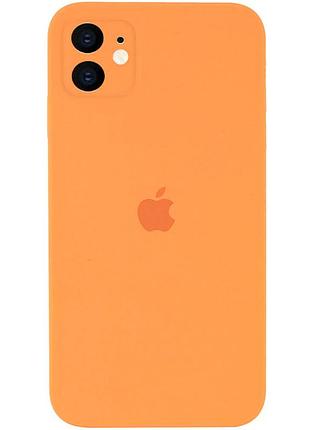 Чехол silicone full case camera square (квадратные) для iphone 11 papaya (34) оранжевый