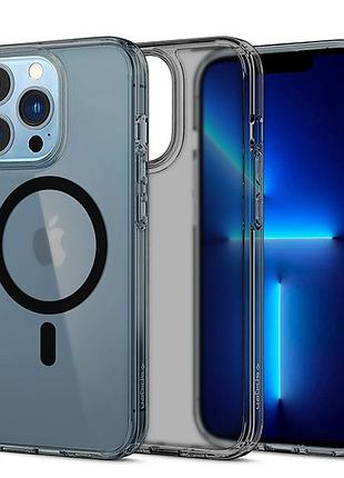 Чехол spigen matte black case with magsafe для iphone 13 pro max